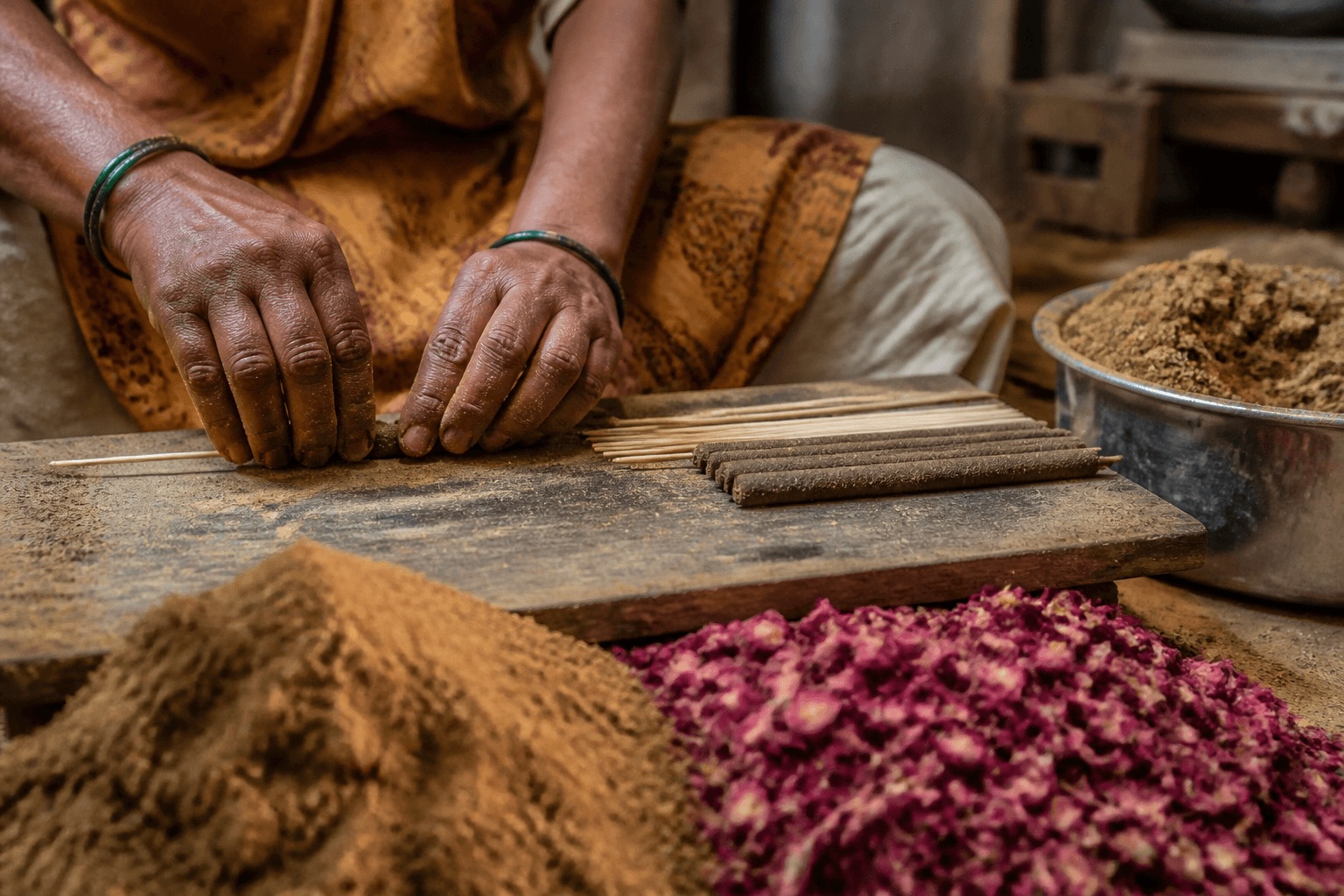 ARPAN Traditional Incense Masala Hand-Rolling Craft